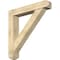 Ekena Millwork Traditional Craftsman Rough Sawn Bracket w/ Offset Brace, Douglas Fir, 8"W x 46"D x 46"H BKT0806X46X46TRA04RDF - alternate 1